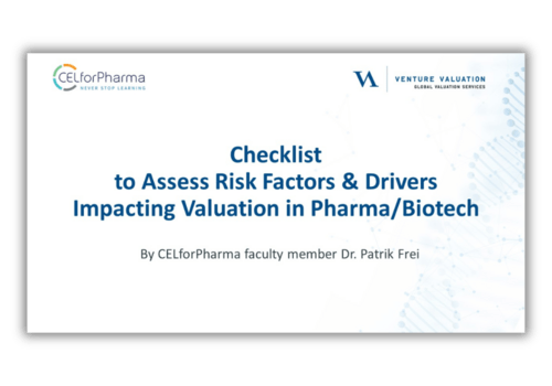 Checklist to Assess Risk Factors & Drivers Impacting Valuation in Pharma/Biotech